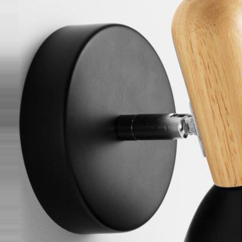 Nordic Style Metal Wall Light Bell Shape Adjustable Wall Lamp for Bedroom