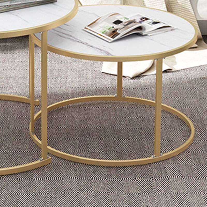 2 Piece Bunching Tables Solid Wood Coffee Table for Living Room