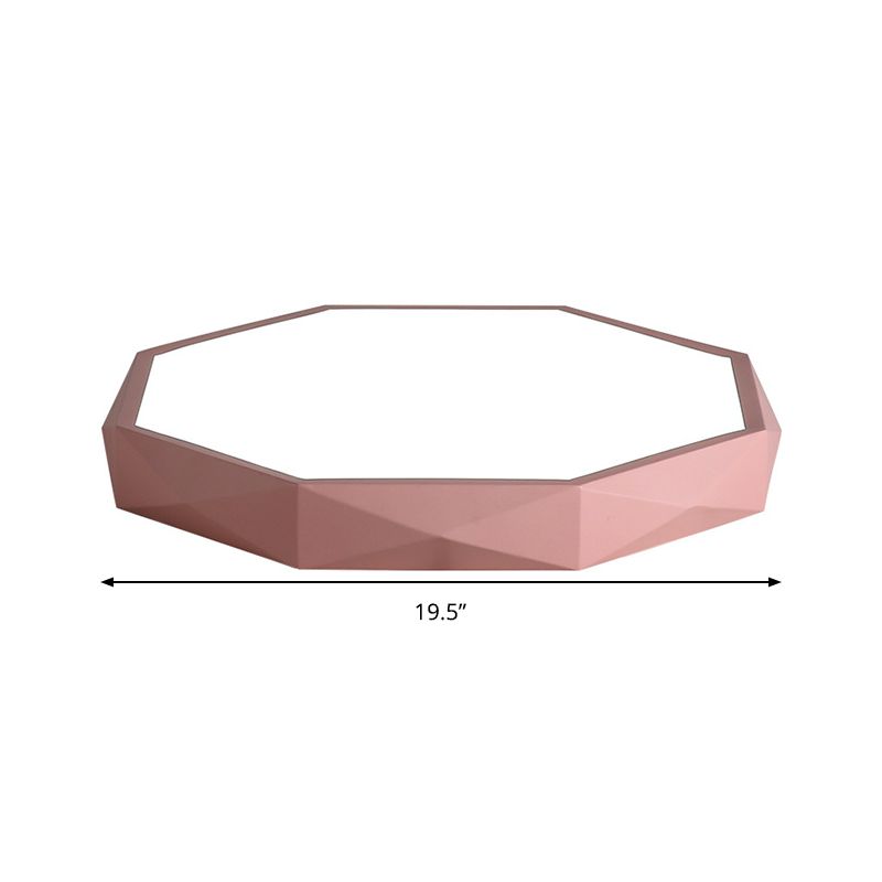 Acrylic Octagon Shape Ceiling Lamp Macaron Loft LED Flush Mount Light for Kitchen