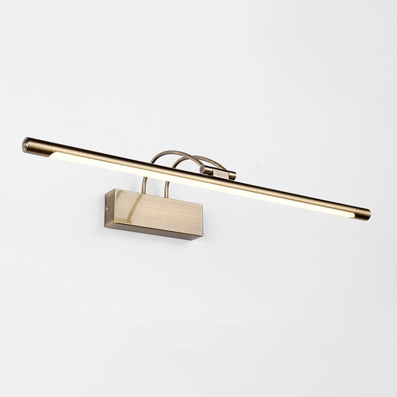 Slanke ijdelheid verlichting ideeën moderne metallic messing/nikkel afwerking led sconce lamp armatuur in warm/wit licht