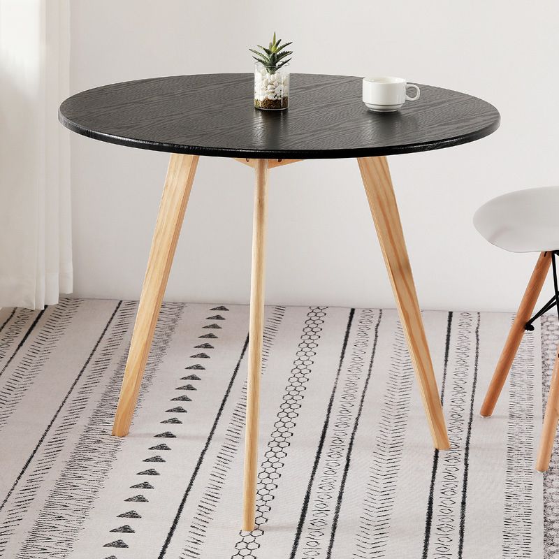 3 Legs End Table Natural/black/white Round Wood Side End Table