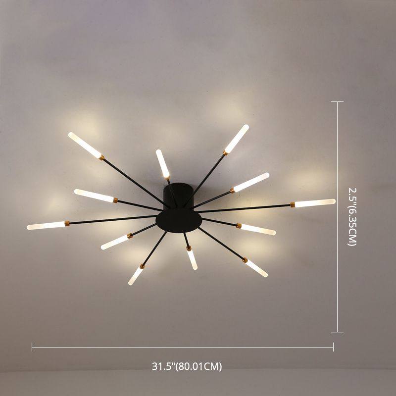Feu d'artifice Semi-encastré, luminaire de plafond en acrylique, simplicité moderne, pour salon
