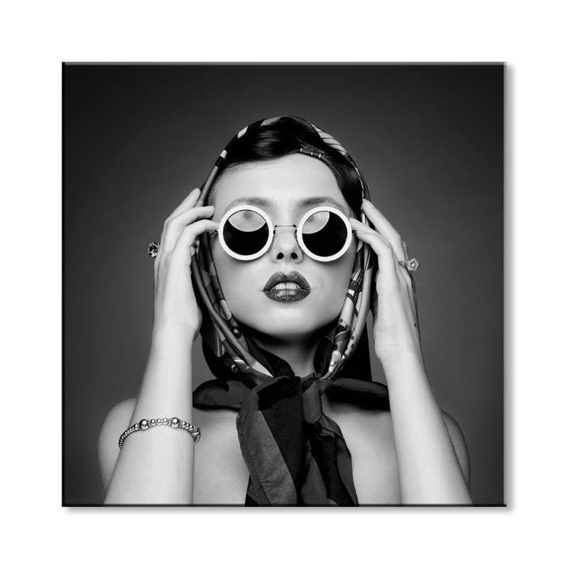 Fashionable Girl Wall Art Decor Pastel Color Canvas Painting, Textured, Multiple Sizes