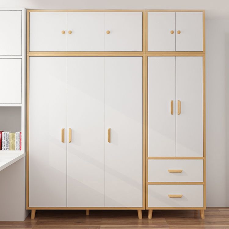 Contemporary Hanging Clothes Rack Solid + Manufactured Wood Kid's Wardrobe