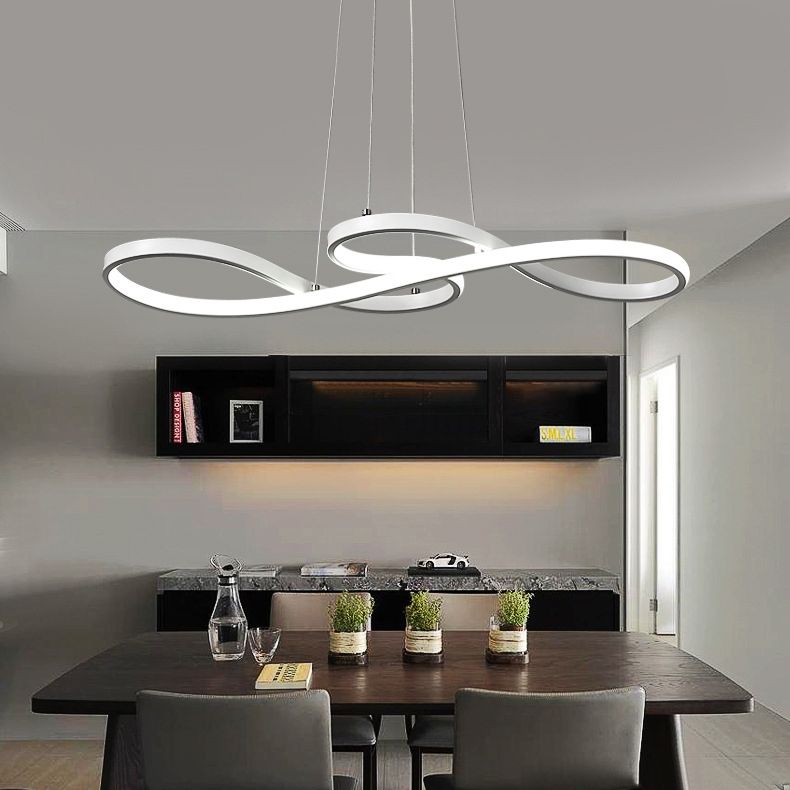 Moderner minimalistischer Stil verdrehung anheizen Leuchten Aluminium hängen Licht