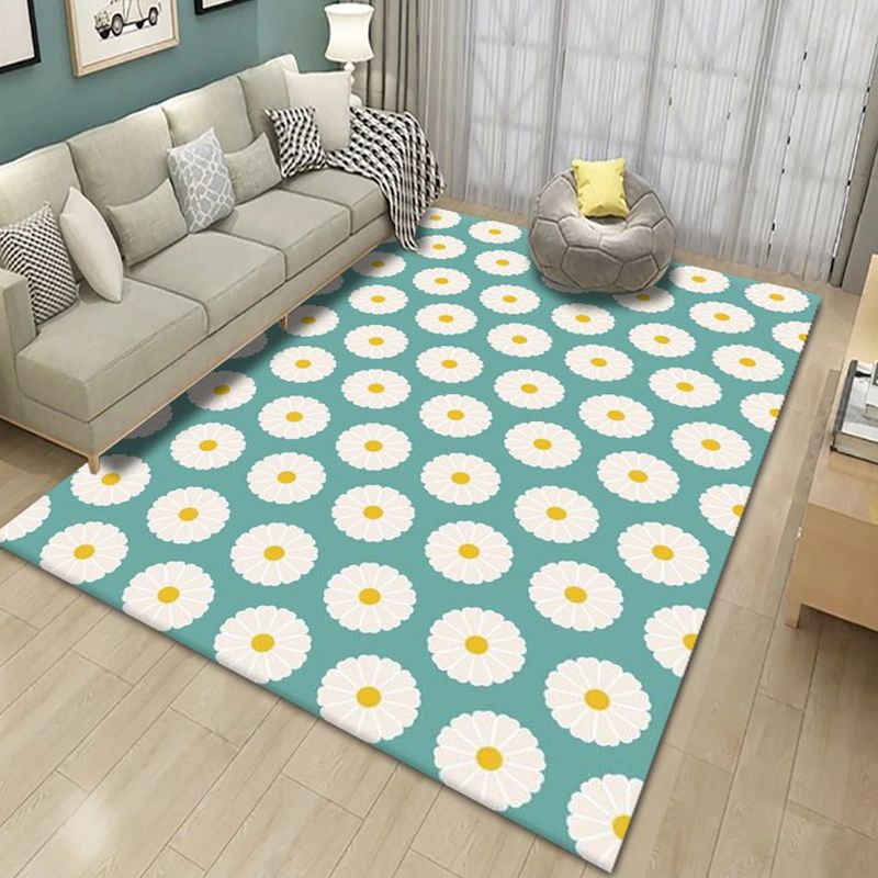 Orange nordischer Teppich Polyester Kontrast Farbe Teppichwaschmaschine für Salon