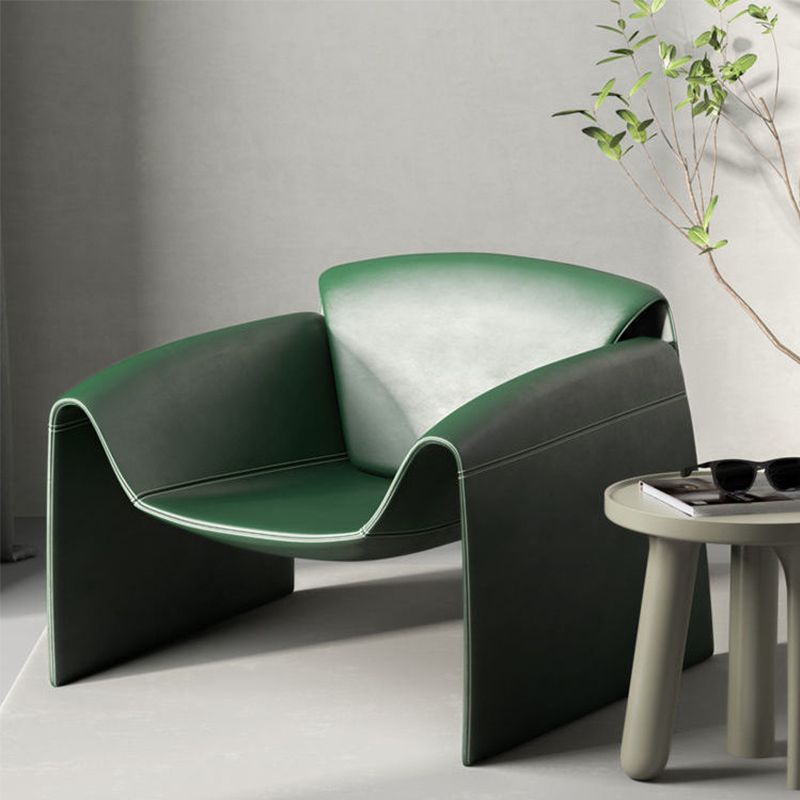 32.68" Wide Contemporary Style Single Sofa Chair Leather Arm Chair