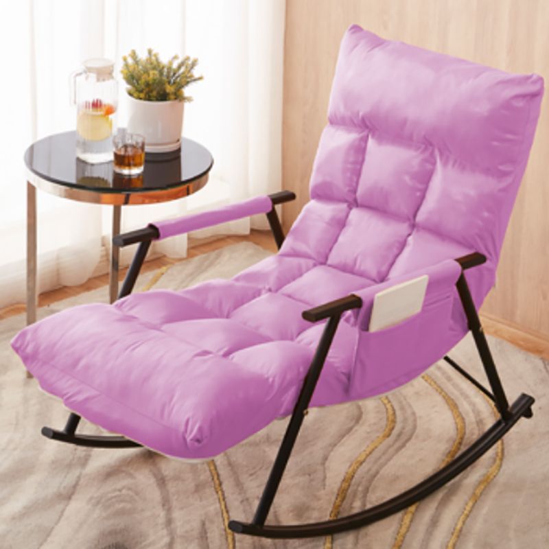 Tufted Cushions Rocker Chair Whole Colored Modern Fabric Rocker Chair in Living Room