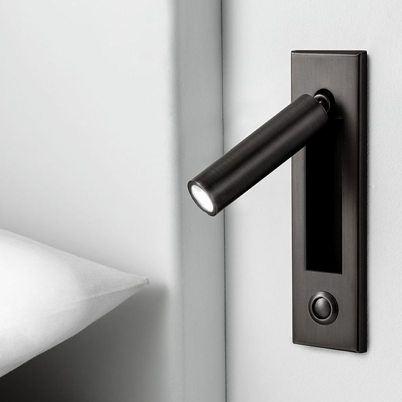 Luz de pared LED de estilo LED de estilo moderno Lámpara de lectura cilíndrica de cabecilla con interruptor independiente