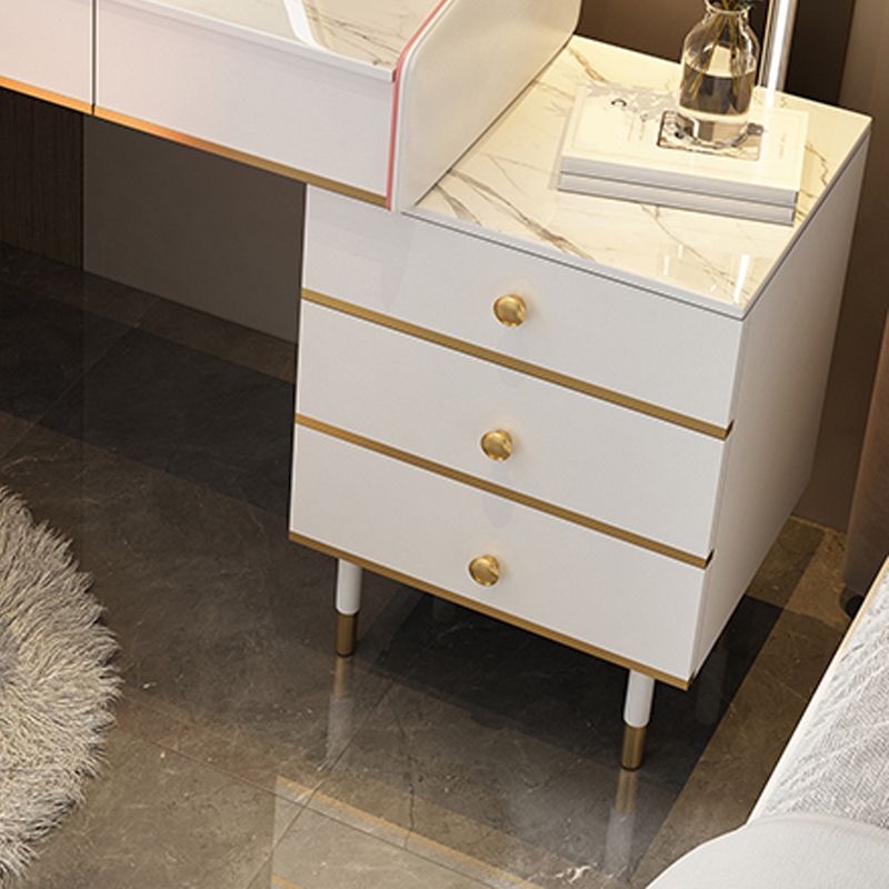 Wooden Vanity Desk Storage Box Vanity Dressing Table for Bedroom