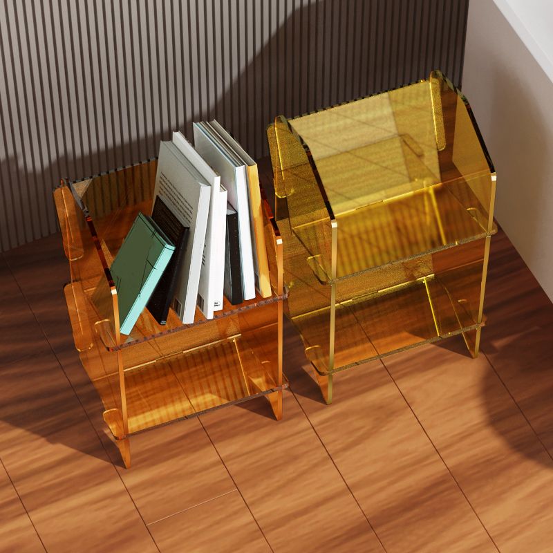 Scandinavian Acrylic Bookcase Standard Closed Back Bookshelf with Shelves