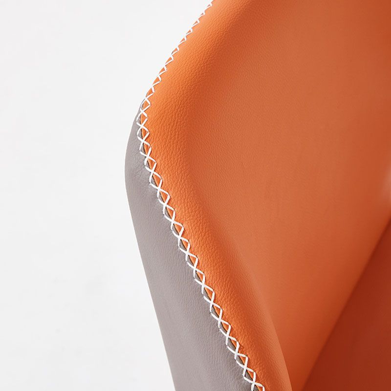 Contemporary Style Chair Kitchen Armless Wingback Chairs with Metal Legs