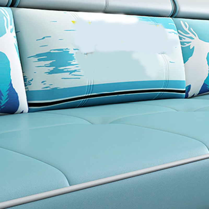 Moderne sectionals met 3 zitplaatsen kussen bovenarmbank met verstelbare hoofdsteun