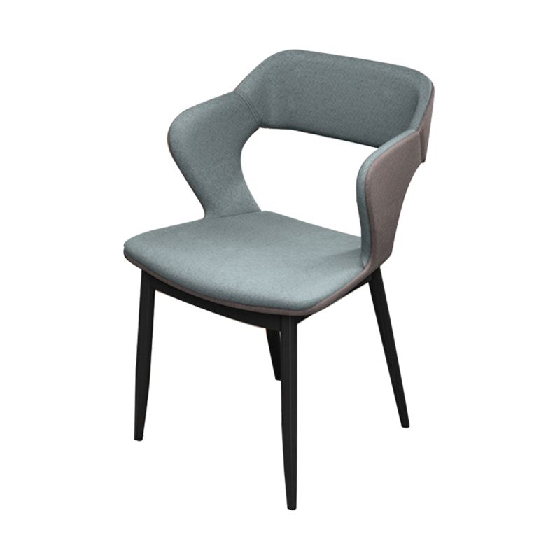 Industrial Style Dining Chair Armless Dining Chair with Metal Legs for Kitchen