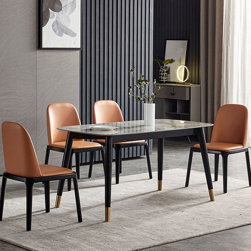 Cocina de comedor de madera del estilo moderno de las sillas que cena la silla lateral sin brazos