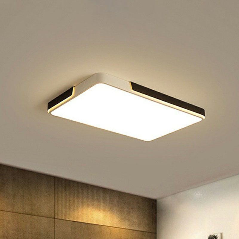 Geometrical Acrylic Flush Mount Lighting Minimalist White LED Flush Mount Fixture