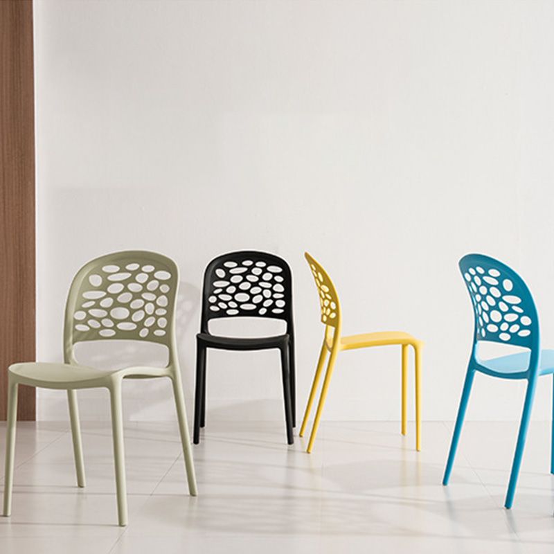 Modern Side Chair Open Back Plastic Dining Room Chair for Dining Room