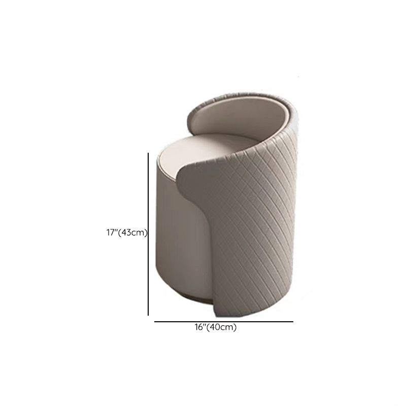 Gray Wood Vanity Desk Modern Simple 2 Drawers Dresser with Stool - 29.5" H