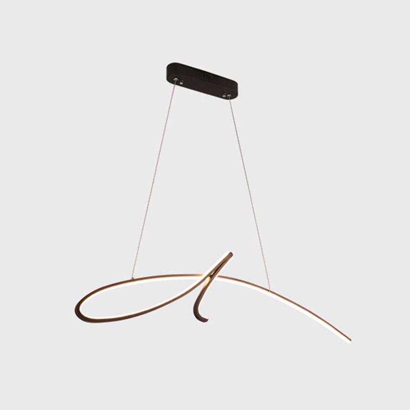 Lineare Form Island Light Modern Style Metal 1 Light Island Lighting