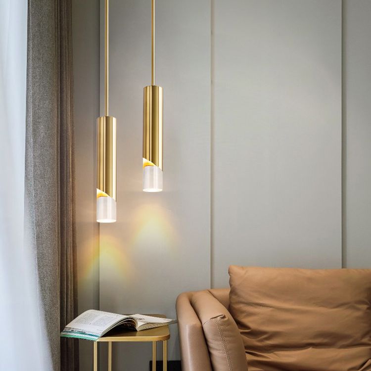 Tubi moderni in stile minimalista a pendente di illuminazione lampada a soffitto acrilico per soggiorno