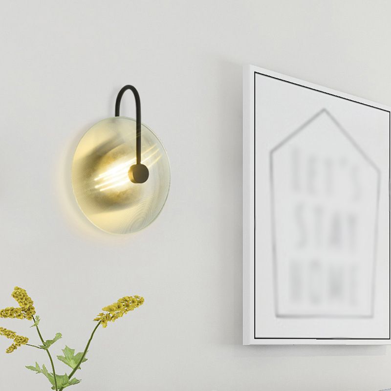 Modern Style Round Wall Light Sconces Glass 1 Light Wall Lighting Ideas