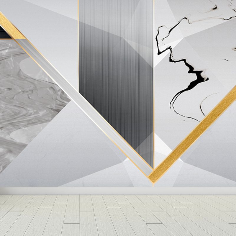 Non-Woven Decorative Wall Mural Modern Geometric Pattern Wall Covering for Guest Room