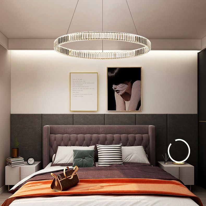 Modern Light Luxury Crystal Style LED Pendant Chandelier Light for Living Room Dining Room Hotel