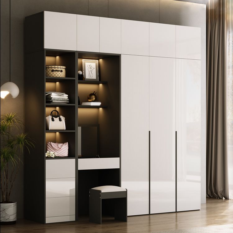 Engineered Wood Wardrobe Closet Contemporary Hinged Wardrobe Armoire