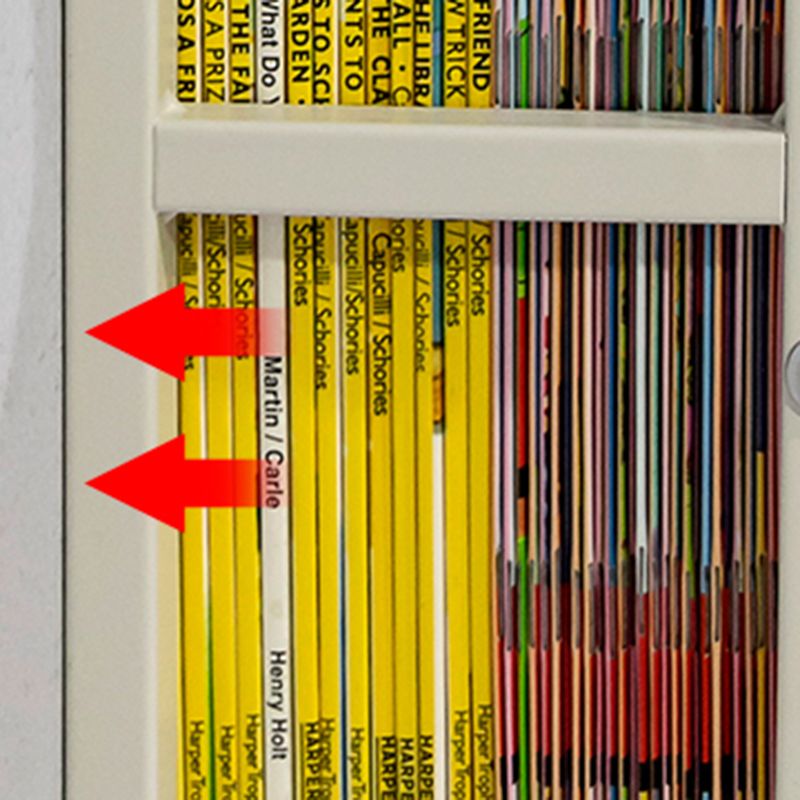 Modern Style Metal Bookshelf Wall Mounted Bookcase for Bedroom