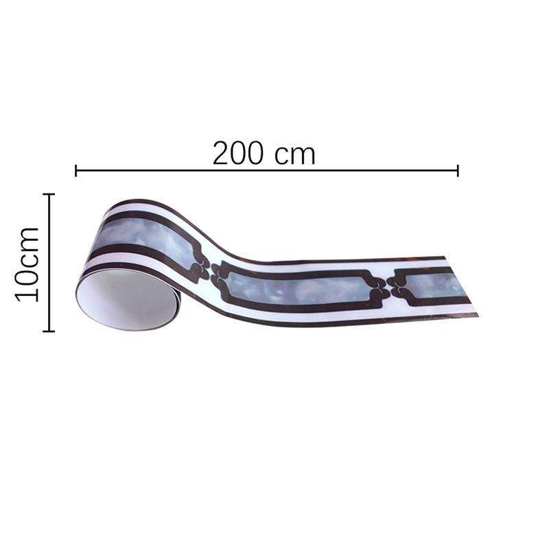 Modern Style Stick Wallpaper Border Grey Tube Print Wall Covering, 6.5' L x 4" W