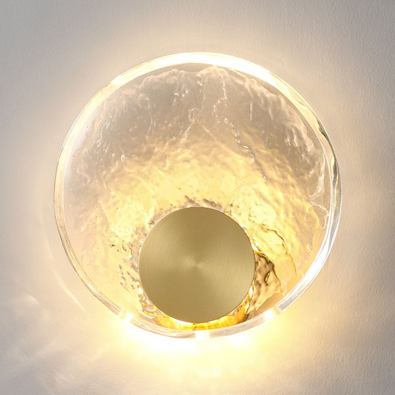 Modern Crystal Shade Wall Lighting Fixtures 1-Light Wall Lamp for Bedroom