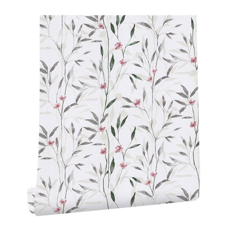 Minimalist Wall Art in Grey and Pink Home Decoration Wallpaper Roll, Self-Adhesive