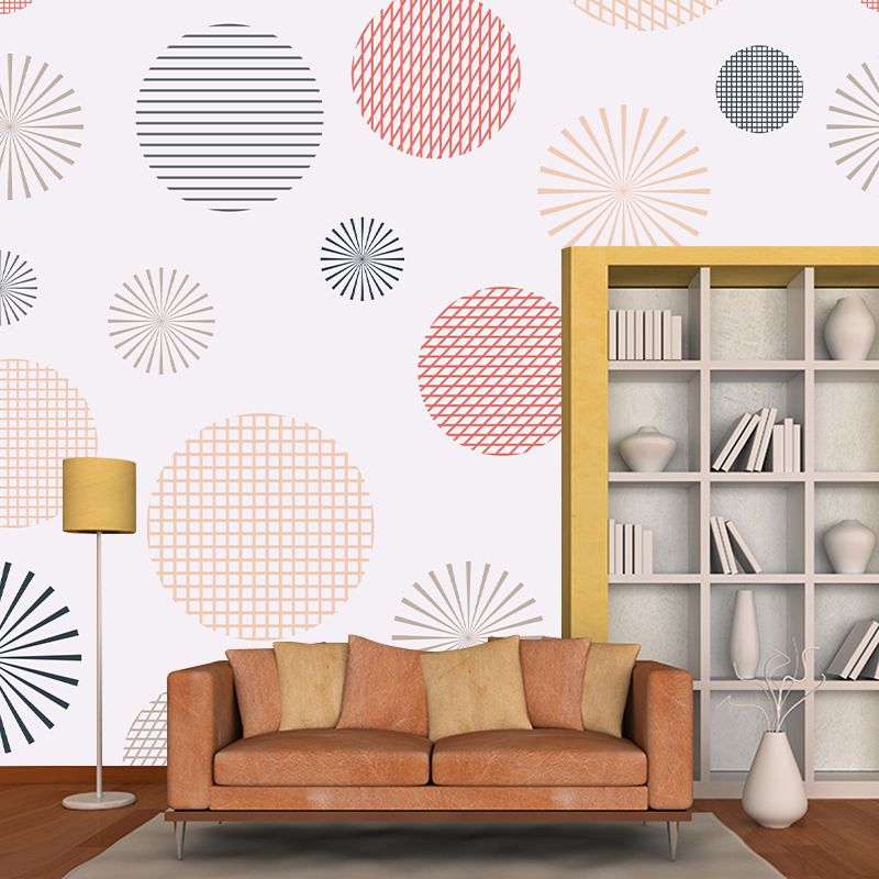 Geometric Pattern Mural Wallpaper Environment Friendly Living Room Wall Mural