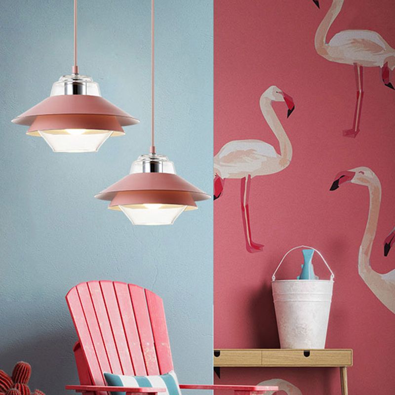 1 Tiers concentriques en couches légères Lampe à pension nordique de style nordique lampe suspendue