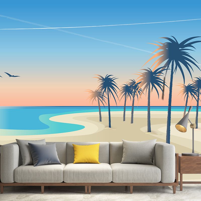 Tropical Plants Mural Wallpaper Decorative Wall Art for Decoration