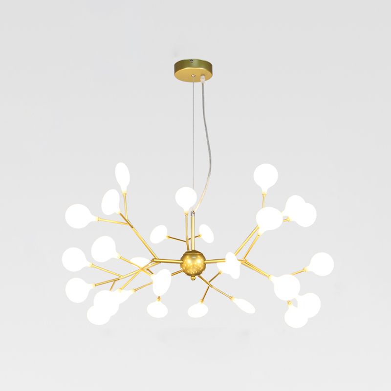 Acrylic Radial Pendant Light in Modern Creative Style Iron Firefly Hanging Lamp for Interior Spaces