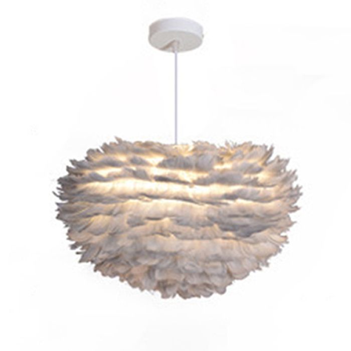 Modern Feather Hanging Lights Children's Room Bedroom Living Room Chandelier
