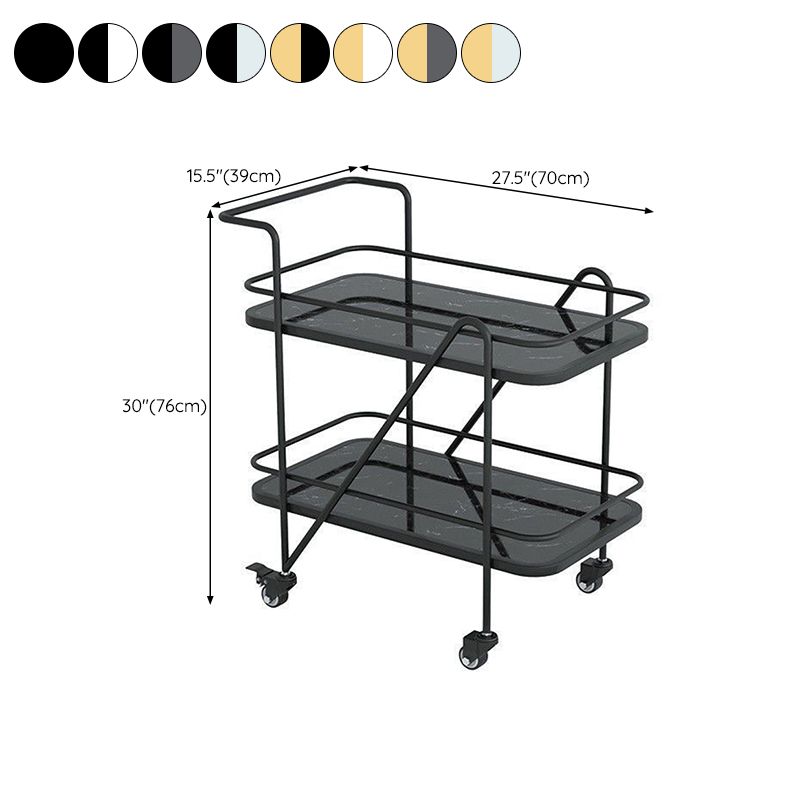 29.92" High Contemporary Prep Table Rolling Metal Prep Table for Kitchen
