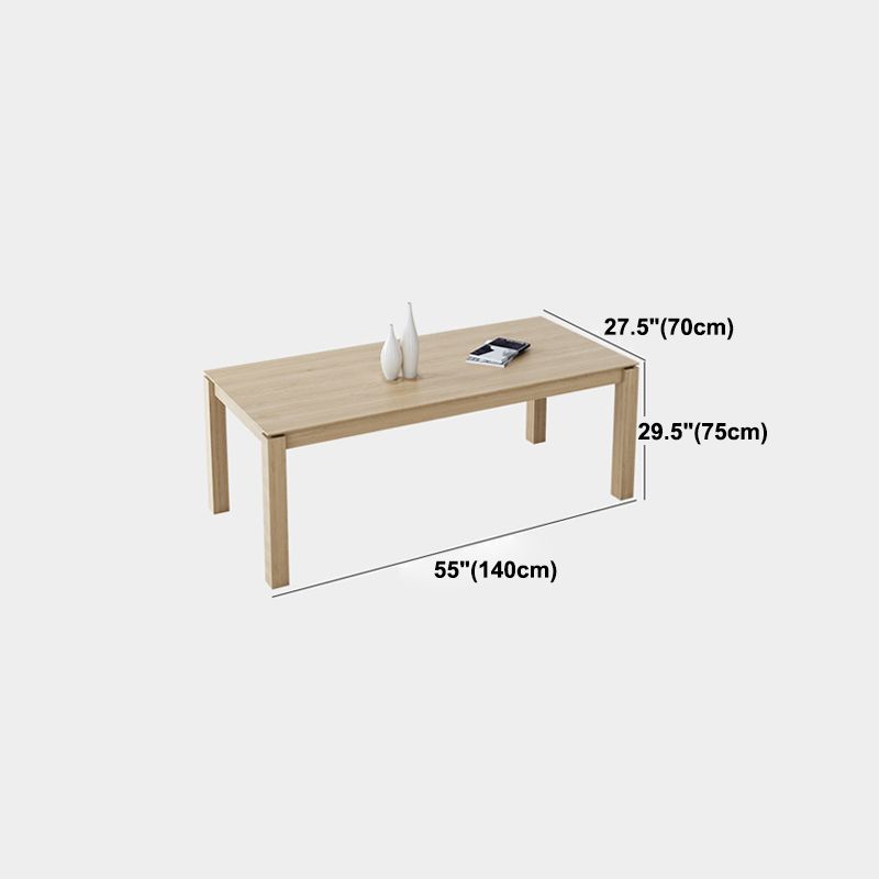 4 Legs Dining Table Solid Wood Dining Table with Natural Finish Legs