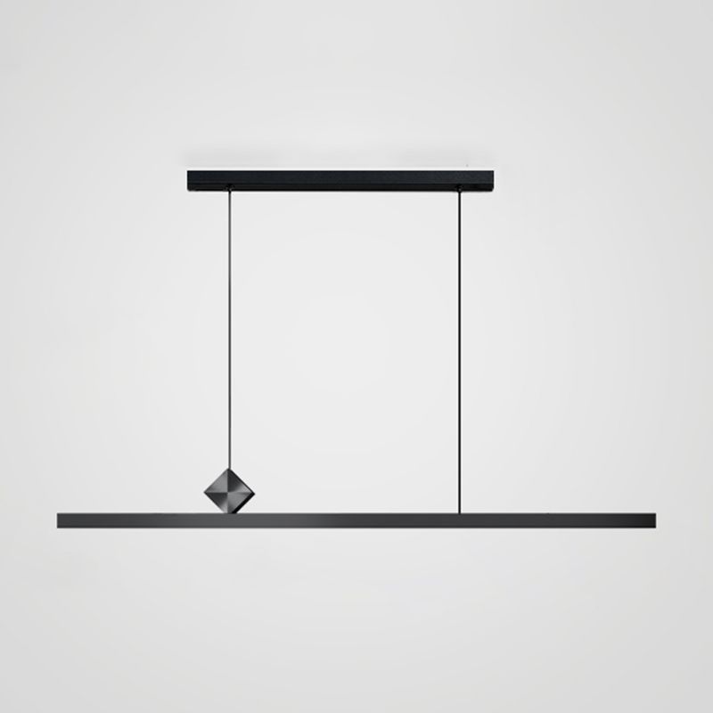 Luci a sospensione contemporanea illuminazione isola lineare Lampada sospesa isola Luce in oro