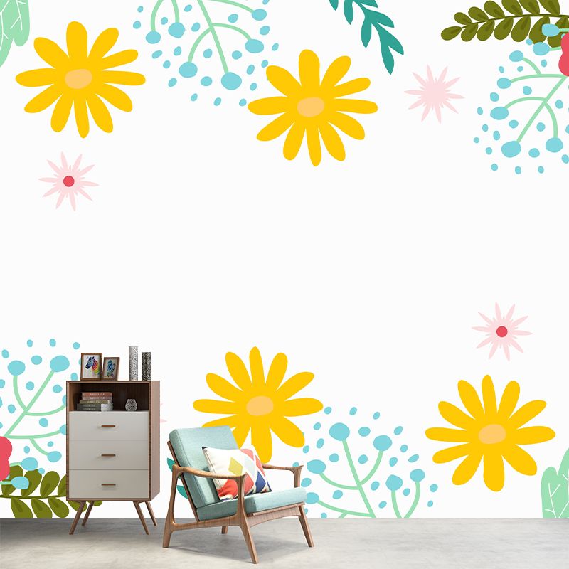 Tropical Plants Wall Mural Wallpaper Decorative Eco-friendly for Bedroom