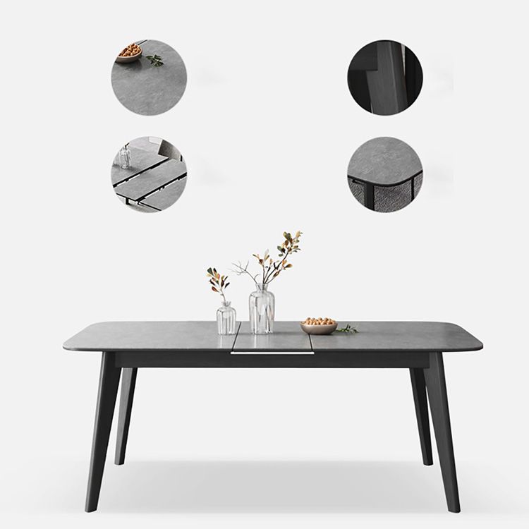 Rectangle Extendable Dining Table Modern Stone Dining Table for Dining Room