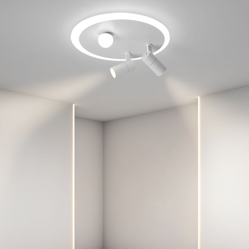 Plafonnier encastré à LED blanc, luminaire de plafond simple avec spots