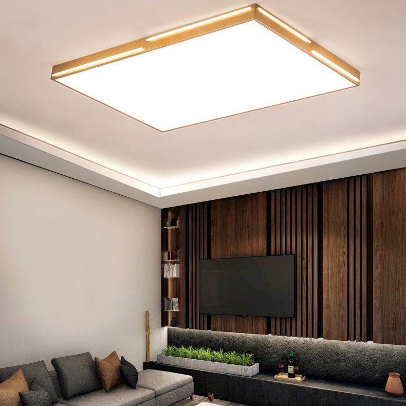 Métal géométrique visière encastrée lampe style moderne 1 tête brune encastrée lampe