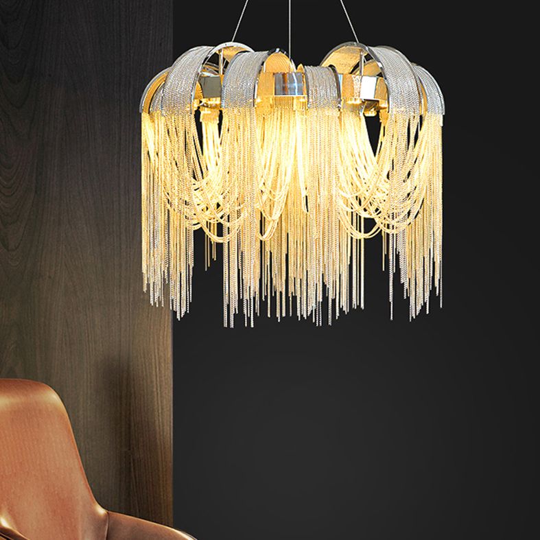 Luminaires de plafond en aluminium à glace pour lustre postmoderne pour le salon