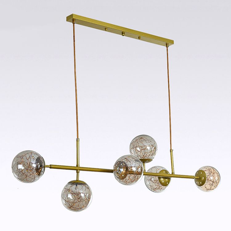 Glass Ball Island Lighting Fixture Contemporary Pendant Lighting Fixture