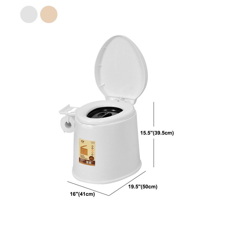 Contemporary Plastic Toilet Floor Mounted Toilet Bowl with Seat for Bathroom