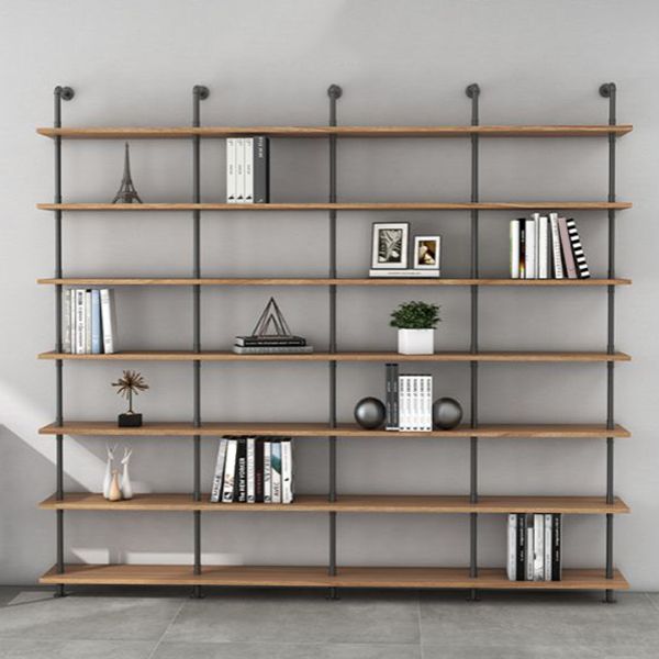 9.84"W Bookshelf Industrial Style Wall Mounted Bookcase for Home and Office