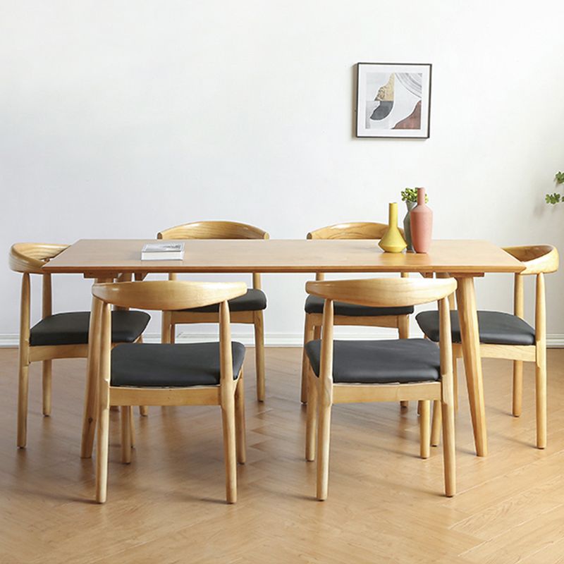 Modern Pine Wood Dining Set 1/2/3/5/7 Pieces Natural Finish Dinette Set