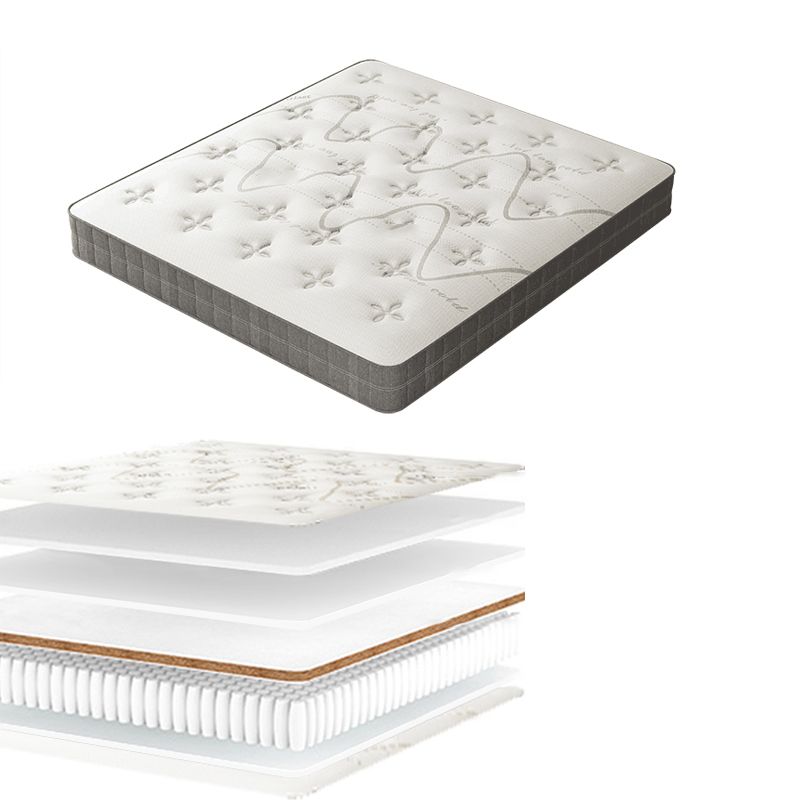 Victorian White Panel Bed Upholstered Headboard Bed with Custom Gold Legs